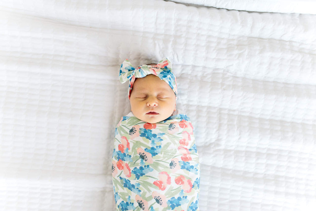 Copper Pearl Large Premium Knit Baby Swaddle Receiving Blanket Wren