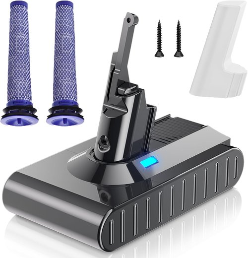 Dyson V8 Replacement Battery - 21.6V 7000mAh Li-ion for Absolute/Animal/Motorhead/Fluffy Vacuums