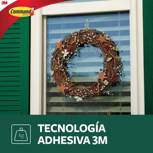 Command Outdoor Window Hooks - Durable Hold for 2 lbs | Medium Size (17091CLR-AWES)
