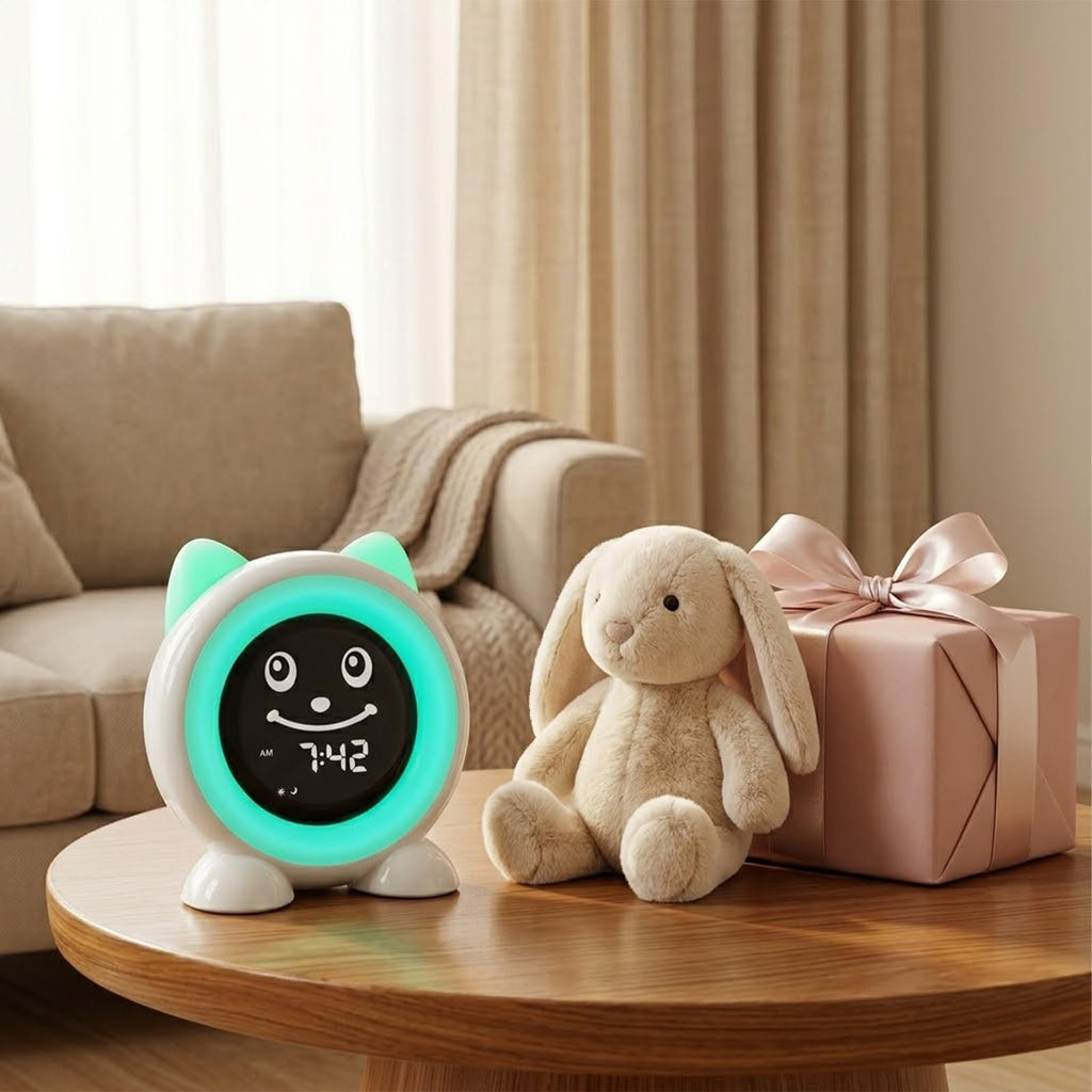 FiveHome Toddlers Sleep Training Clock, Ok to Wake Clock with Red Green Light,Emoji,Nap Timer, Gift Idea for Toddler Girls Boys