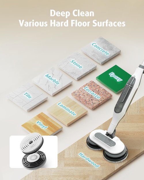 AIR U+ Steam Mop Replacement Brush Pads - Upgraded Design for Shark S8201/S8001/S7201/S7000 (2 Count)