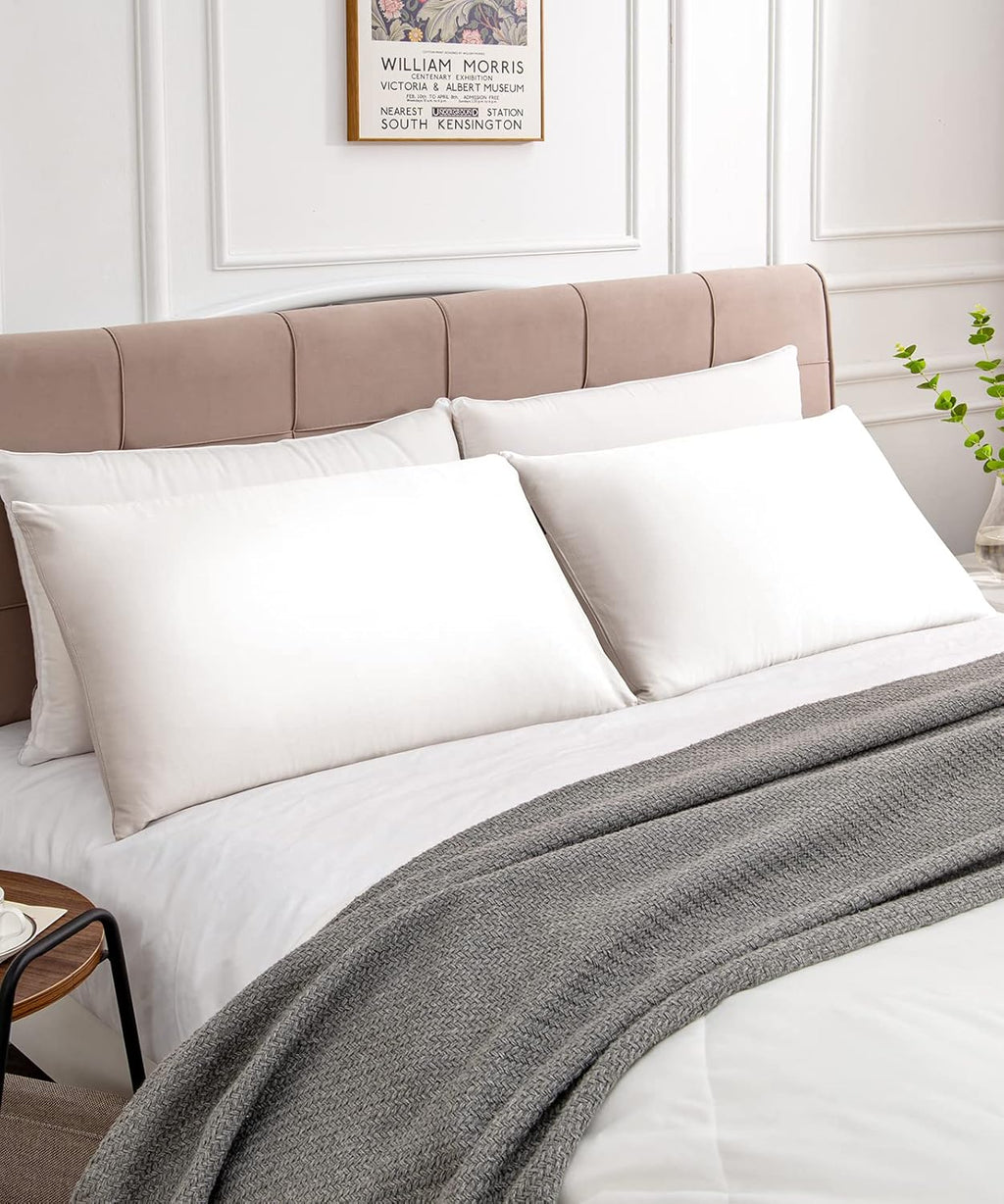 Warmstar Cotton Pillow Cases - Set of 2, 600 Thread Count, Soft & Breathable 20x26 Inches, White