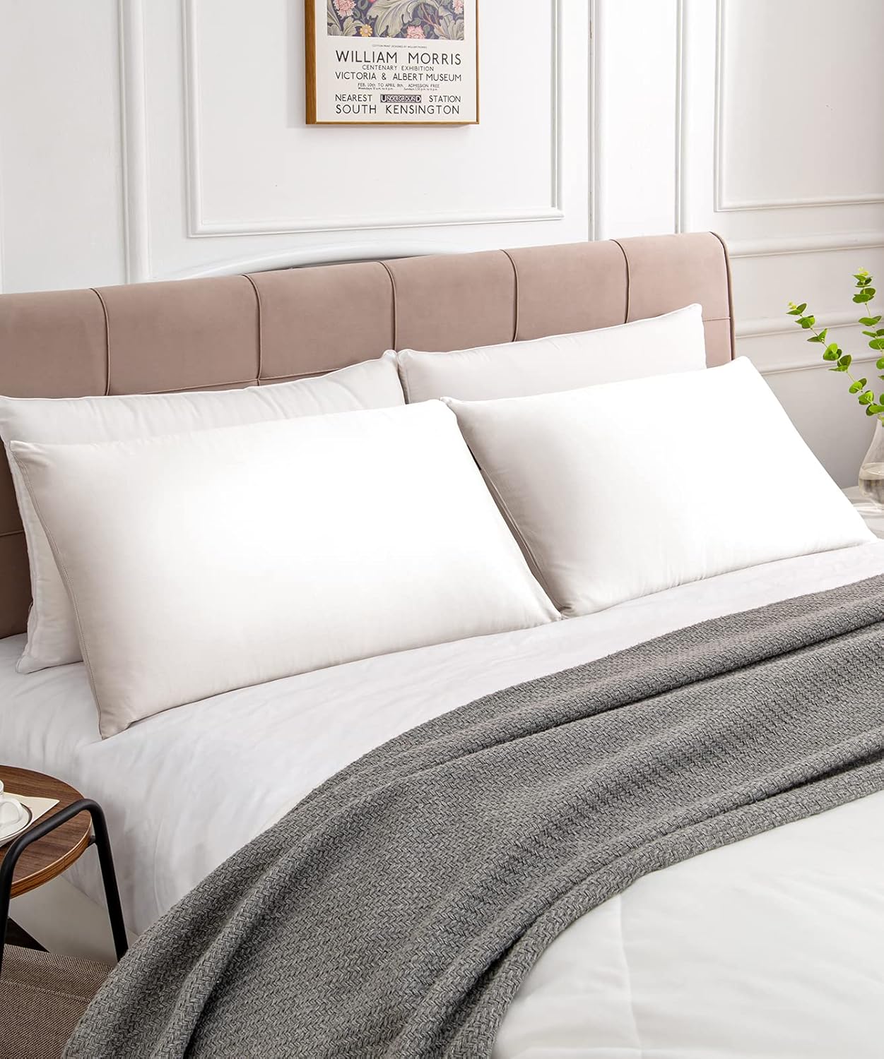 Warmstar Cotton Pillow Cases - Set of 2, 600 Thread Count, Soft & Breathable 20x26 Inches, White