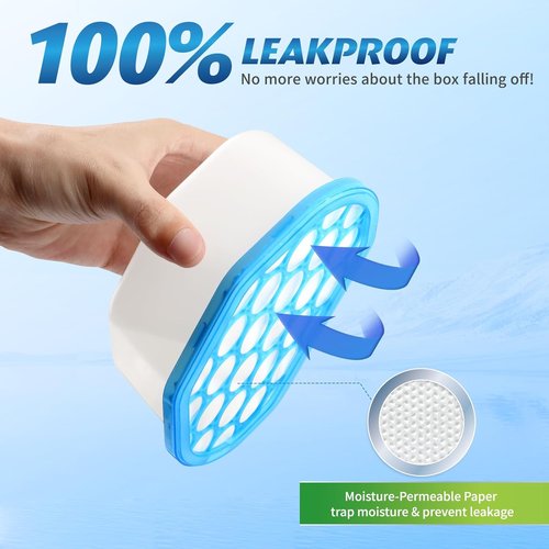 Ksend Moisture Absorbers - 12 Pack Compact Dehumidifier | Efficient Odor Eliminator, Fragrance-Free, 6.4oz