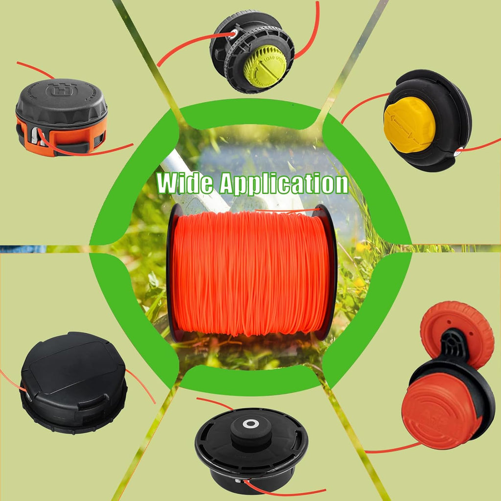 105 Trimmer Line | Commercial Round Weed Eater String - 0.105" Diameter, 1038 Ft, 5 Lb - Orange