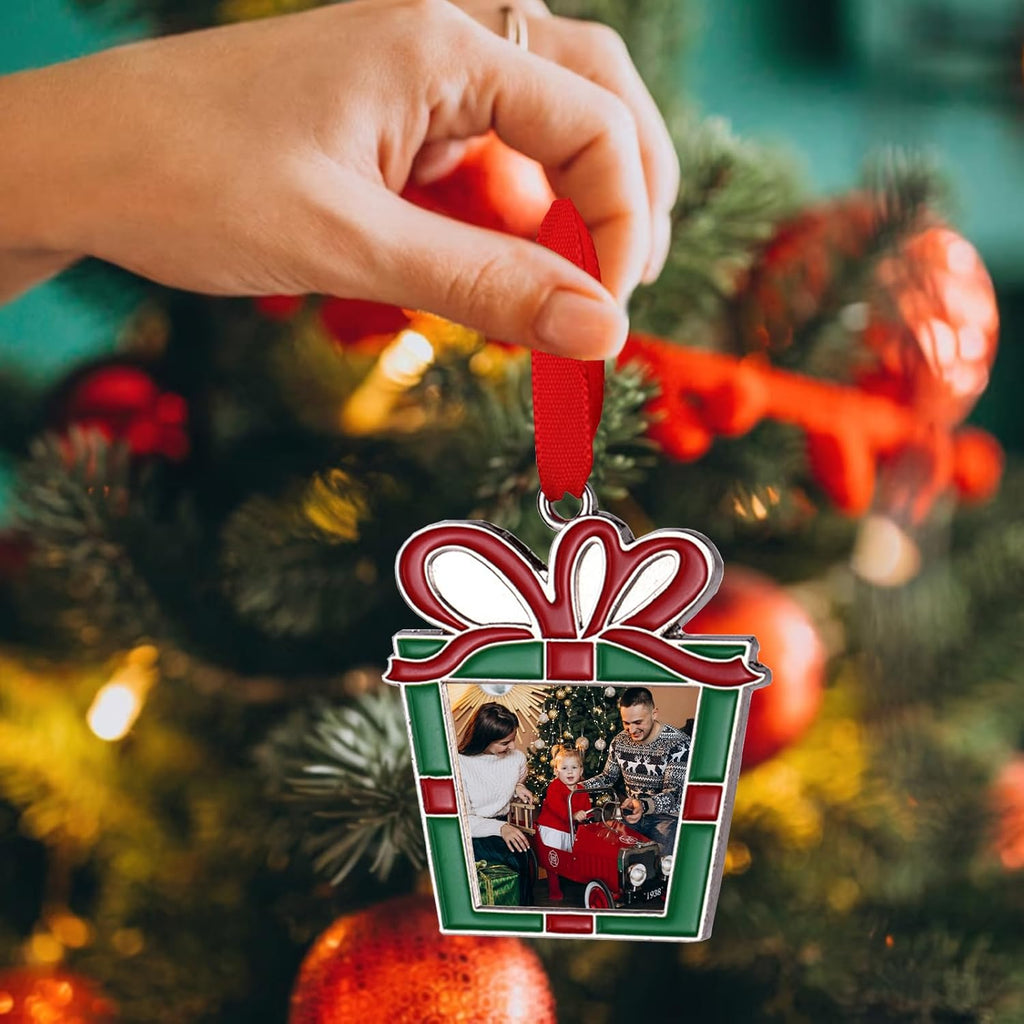 Personalized Christmas Ornaments 2025 | Custom Metal Tree Decor with Photo & Text - Perfect Gift