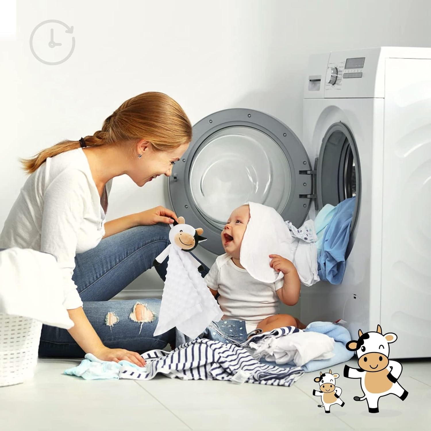 Pro Goleem Cow Security Blanket - Soft Lovey for Babies | 16-Inch Snuggle Toy for Boys & Girls