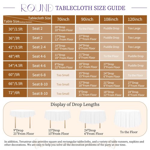10 Pack White Round Tablecloth 120 inch Round Table Cloth Polyester,White Tablecloths for Round Tables Waterproof Stain Resistant Washable Table Cover in Bulk for Wedding Party Buffet Camping
