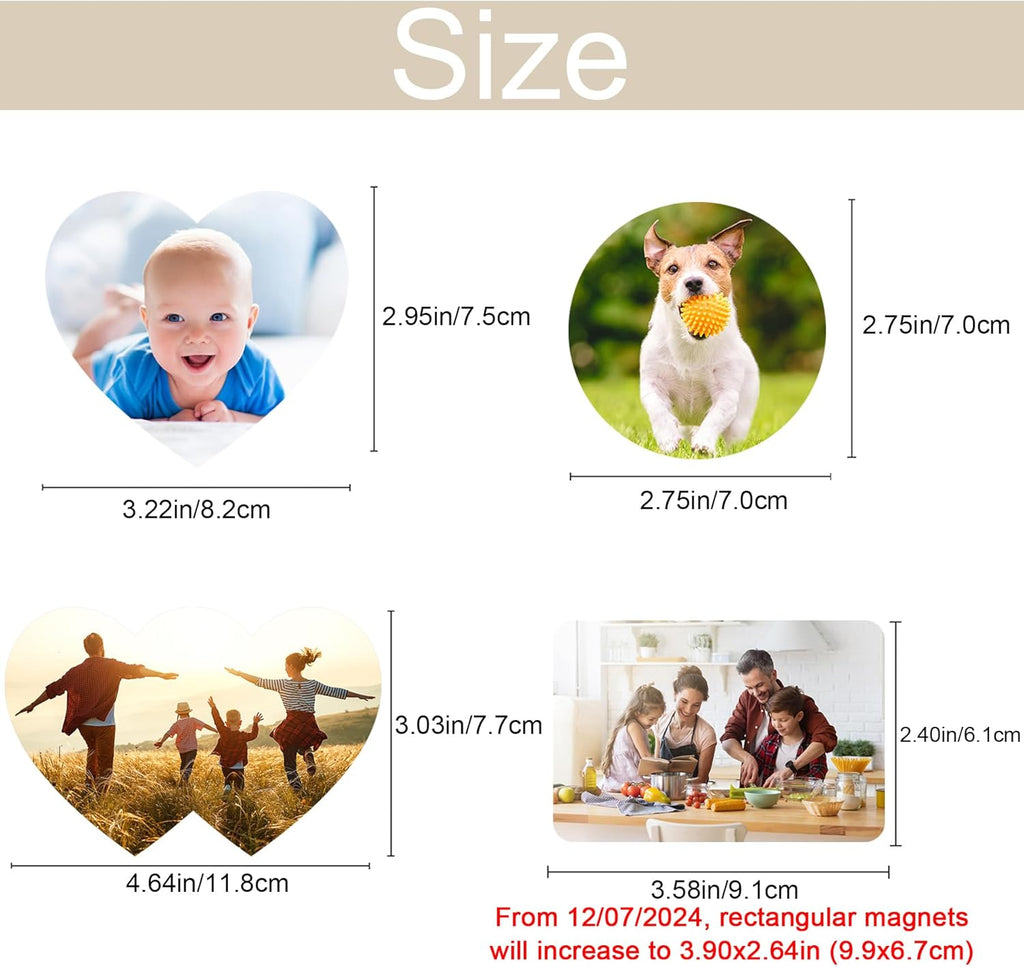 Skiennix Custom Photo Fridge Magnets - Personalized Home & Office Decor | Rectangle (1 Pc)