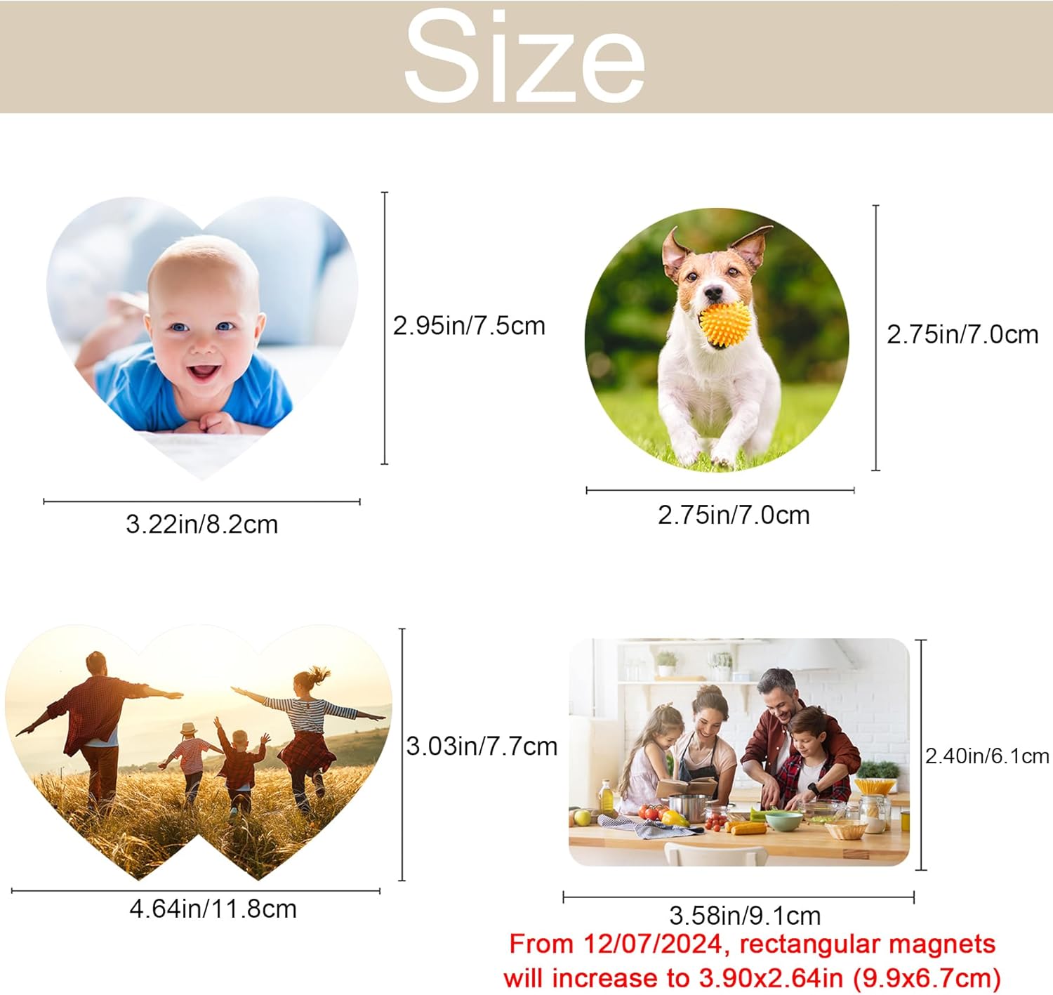 Skiennix Custom Photo Fridge Magnets - Personalized Home & Office Decor | Rectangle (1 Pc)