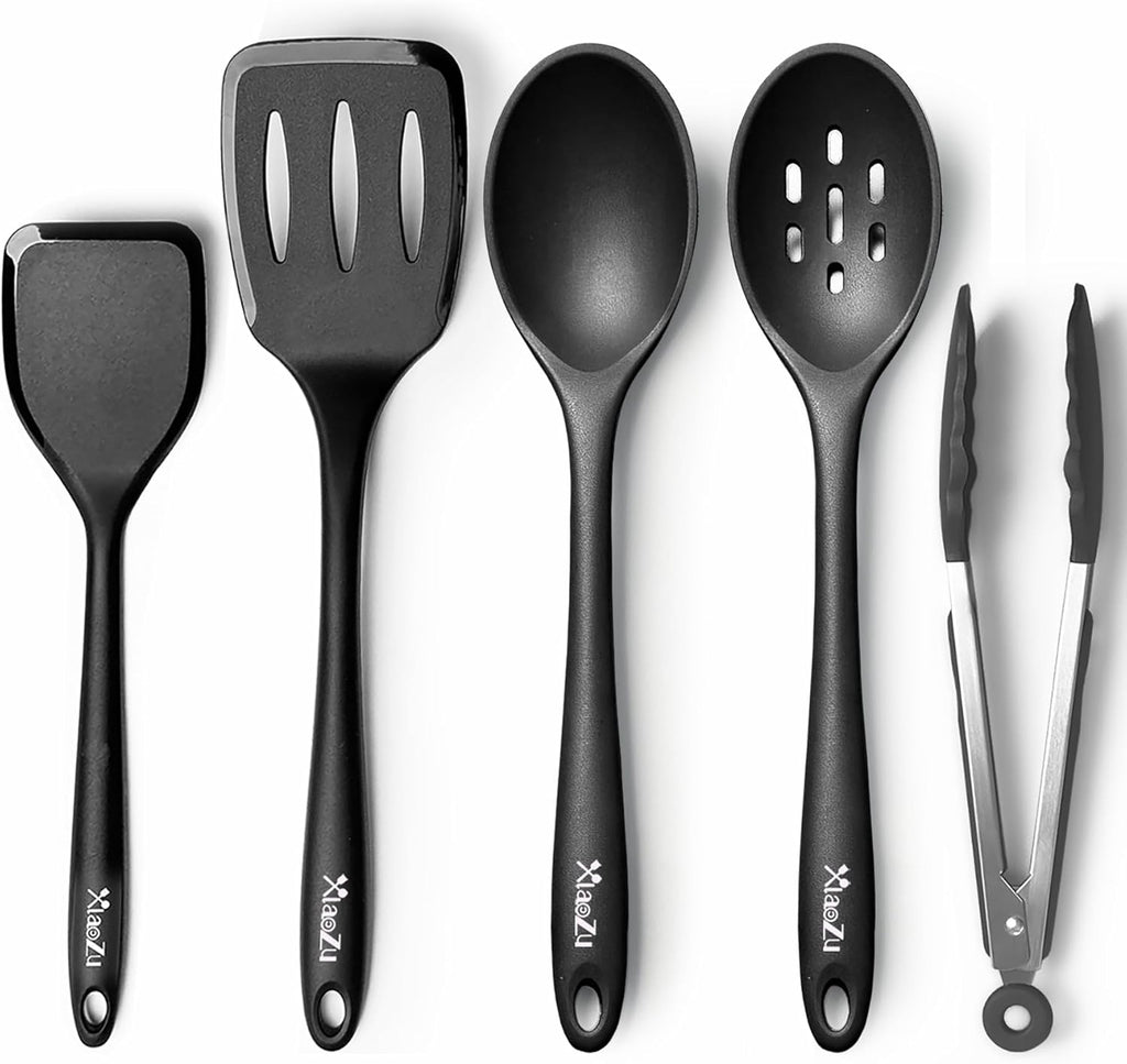 Skiennix Silicone Cooking Utensils Set - Heat Resistant, BPA-Free Non-Stick Spatulas & Spoons for Kitchen Use