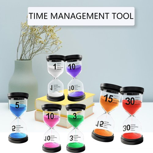 Sand Timer 5 Minute, Plastic Sand Clock for Kids, Acrylic Hourglass, Small Sandglass 5 Min for Classroom,Game,Decorative (Purple)