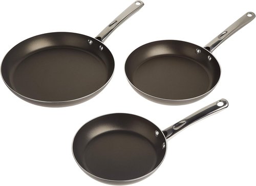 Farberware - Nonstick Frying Pan Set | 8, 10, & 11 Inch Skillets in Black for Effortless Cooking