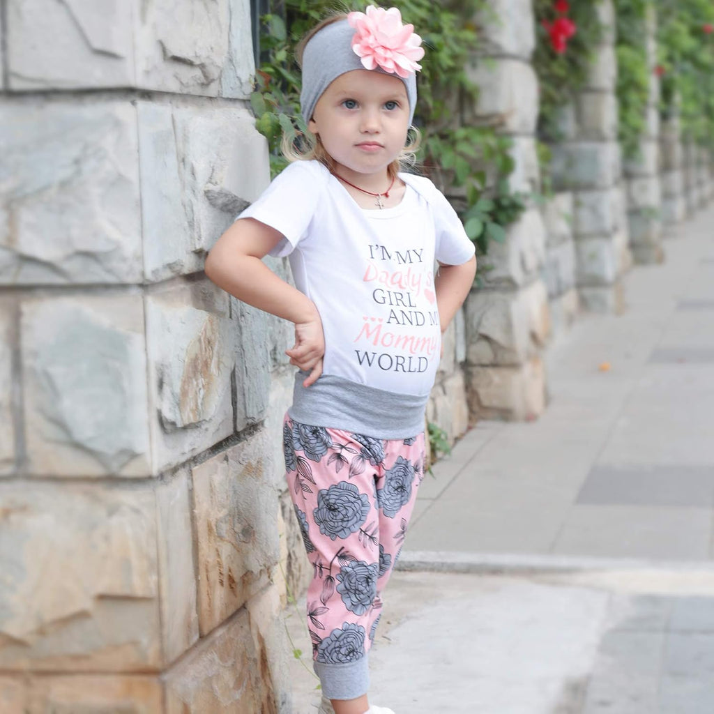 Renotemy Baby Girl Summer Outfit - Cute Infant Romper & Pants Gift Set | Perfect for Newborns