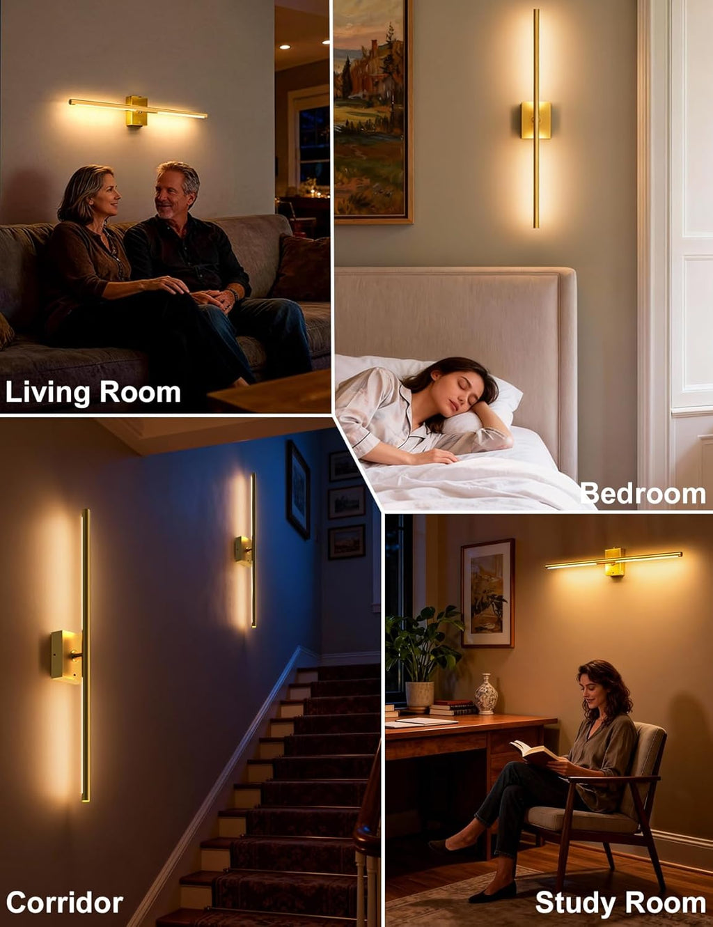 Skiennix Battery Operated Wall Sconces - 10000mAh Rechargeable LED Lights with Remote | 360° Rotation, 3000K-6000K for Bedroom & Living Room Decor
