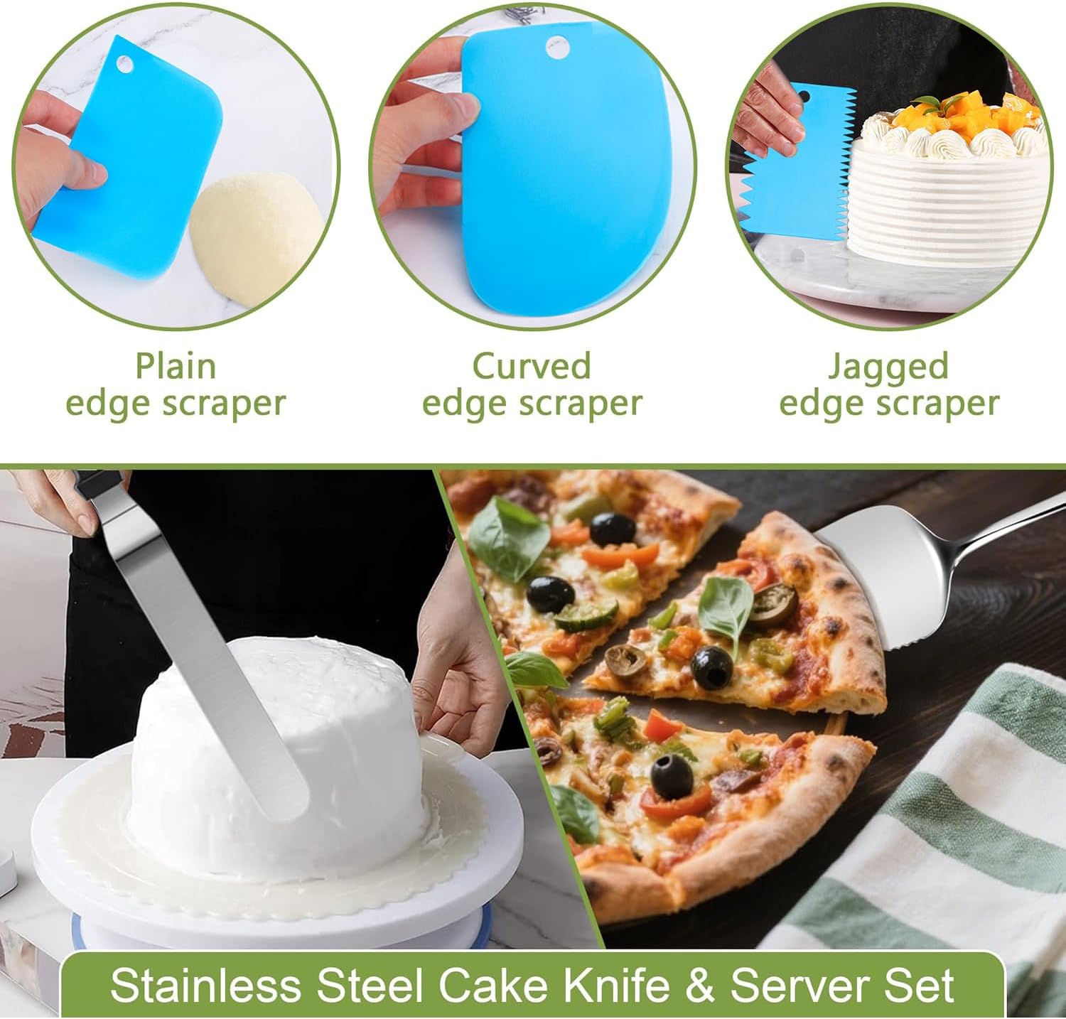 Regine Switzerland 168-Piece Cake Pan Set - Non-Stick Springform Pans (6, 8, 10 Inches) & Icing Tips
