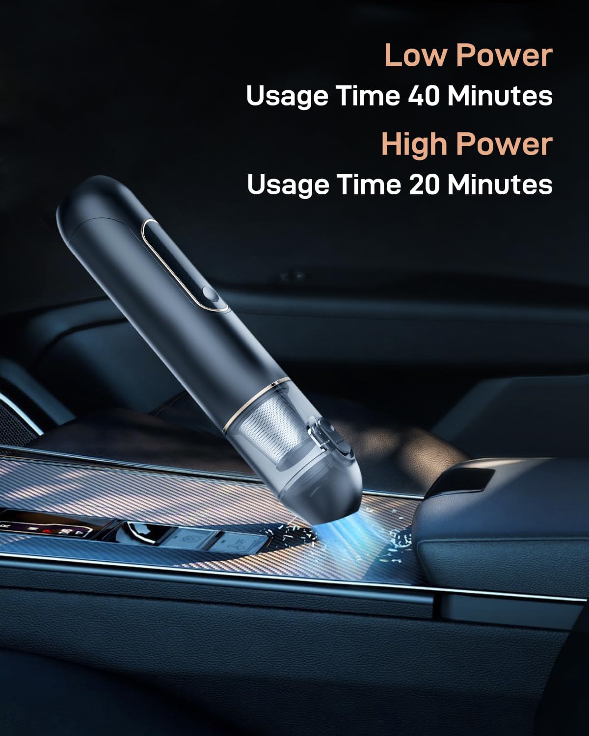 Skiennix Handheld Vacuum | Cordless Car Vacuum with 20000Pa Suction - Portable & Rechargeable for Home & Pets