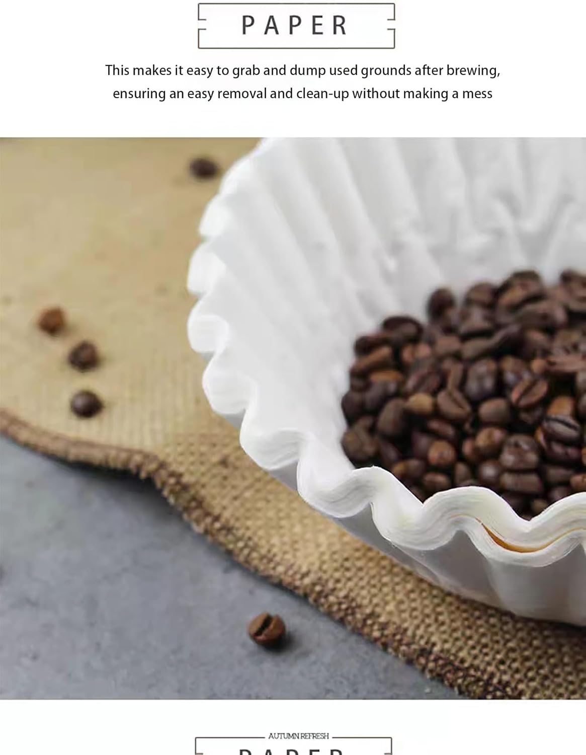 Premium 12-Cup Coffee Filters by [Brand Name] - All-Natural, Large Size (9¾ Inch x 4¼ Inch) | 300 Pack