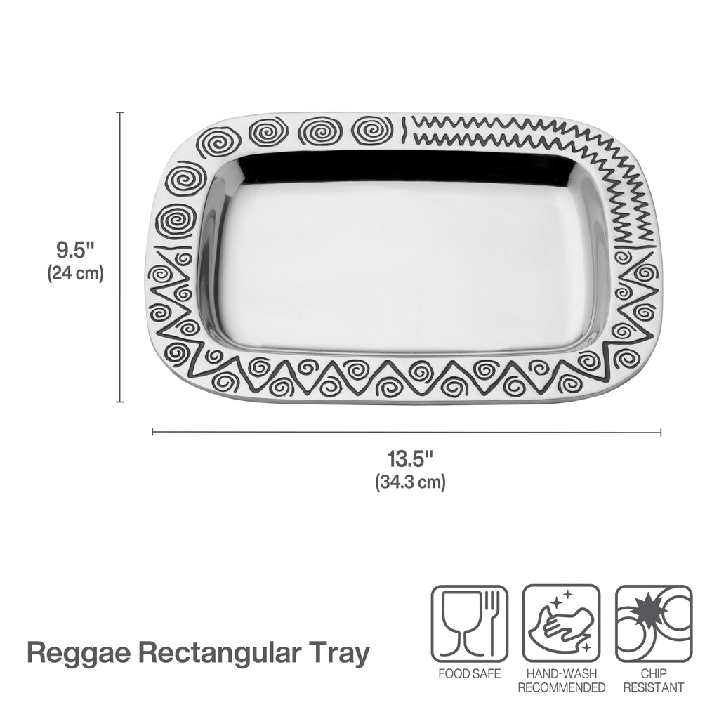 Wilton Armetale Reggae Rectangle Serving Tray, 13.5-Inch