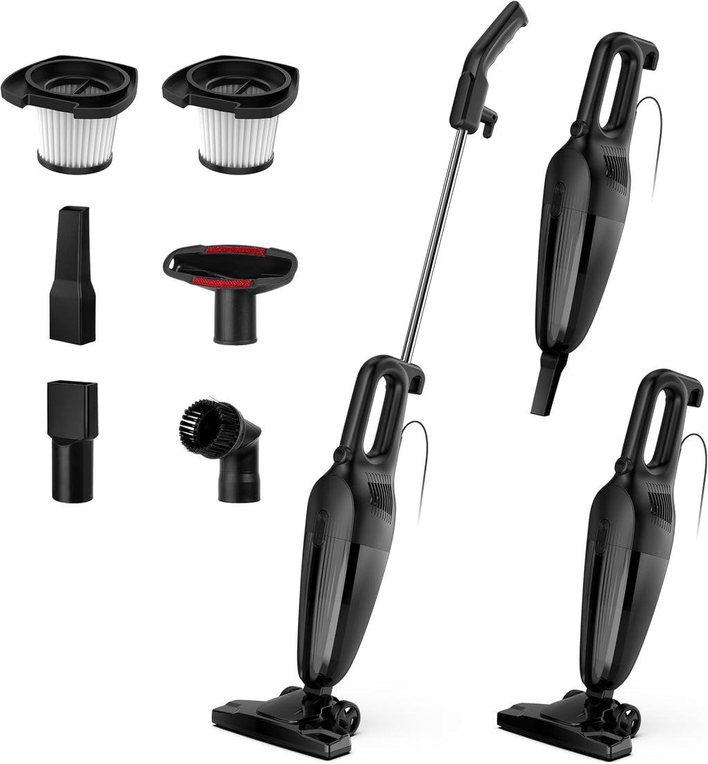 Zefiro Lightweight Corded Stick Vacuum - High Suction Bagless Cleaner for Carpets & Hard Floors | Portable for Home & RV