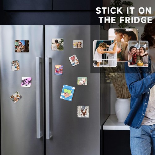 Sublimation Magnets Custom Fridge Magnets Personalized Sublimation Blanks Bulk for Home Kitchen Refrigerator Microwave Oven DIY Craft Gifts (30, White, 2.95" x 2.95")