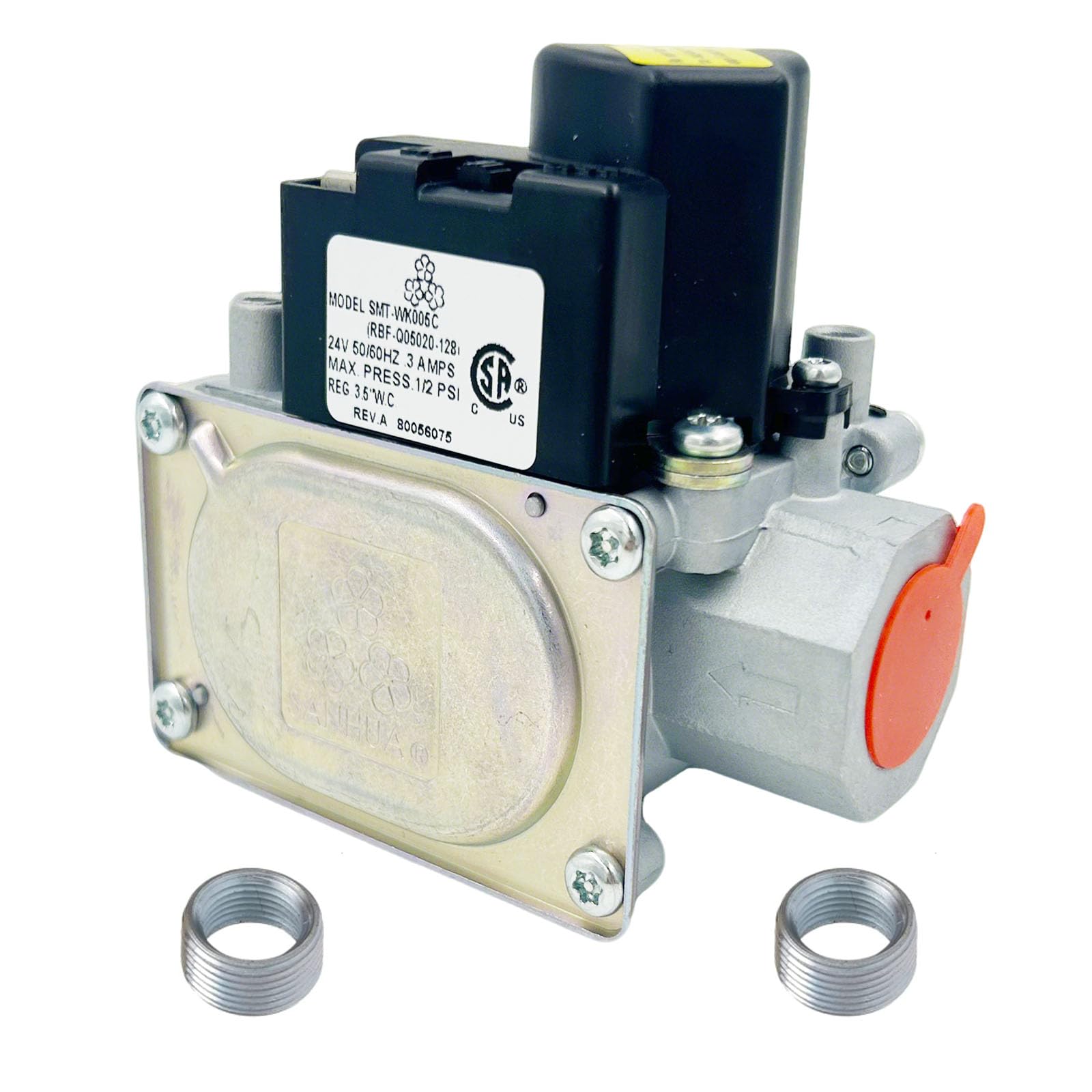 MENSI Gas Single Stage Main Valve Replace for White Rodgers 36G22-254 Gas Heating Furnace Valve, Part for Goodman PN No. 0151M00013 B1282628S B12826-28 B1282614 B12826-14 36G22Y-202 VR8215S121