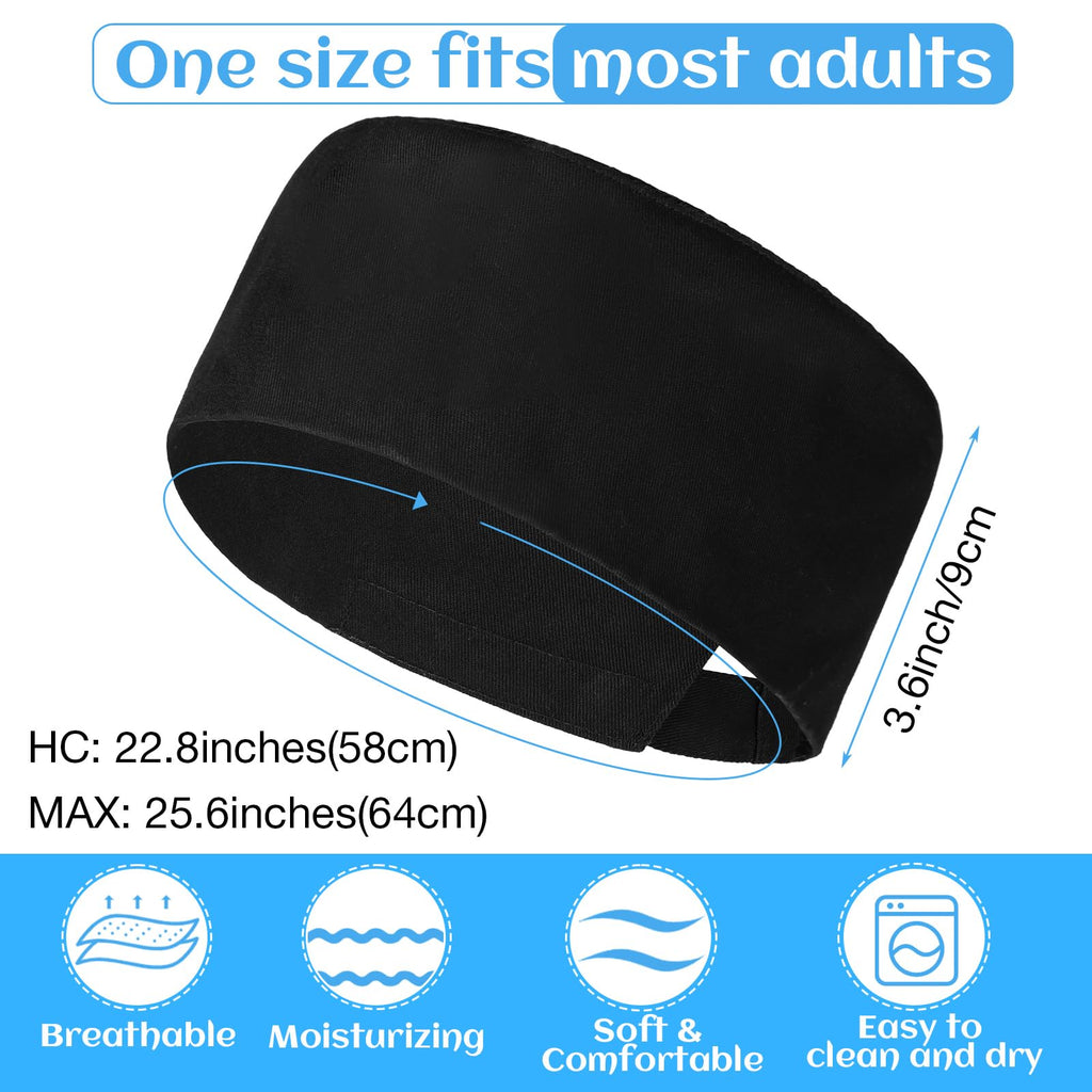 Jeere 50 Pcs Unisex Chef Hat Adjustable Kitchen Cooking Caps Sushi Beanie Breathable Mesh Top Skull Cap for Men Women Adult (Black)