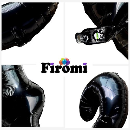 FIROMI 30-Inch Black Number Balloons - Jumbo Mylar Foil for 30th Birthday & Anniversary Celebrations