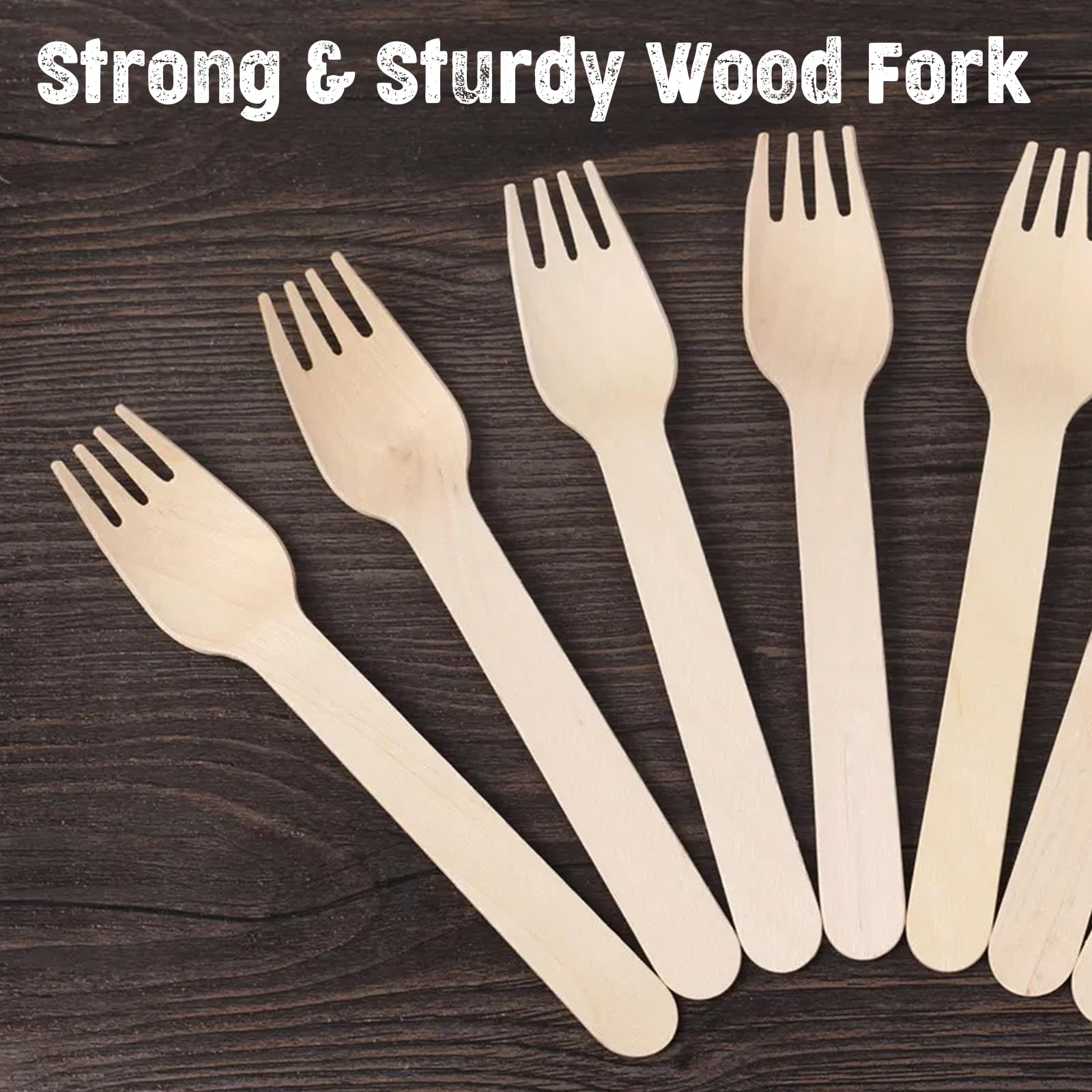 Perfect Stix Disposable Wooden Forks, 6" pack of 1000