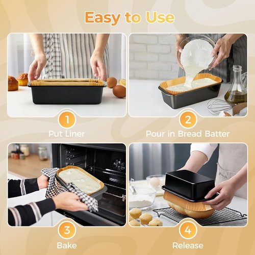 Loaf Pan Liners - 155 Pcs Non-Stick Parchment Paper for Easy Cleanup | 9x5 Inch for Sourdough, Cakes & Breads