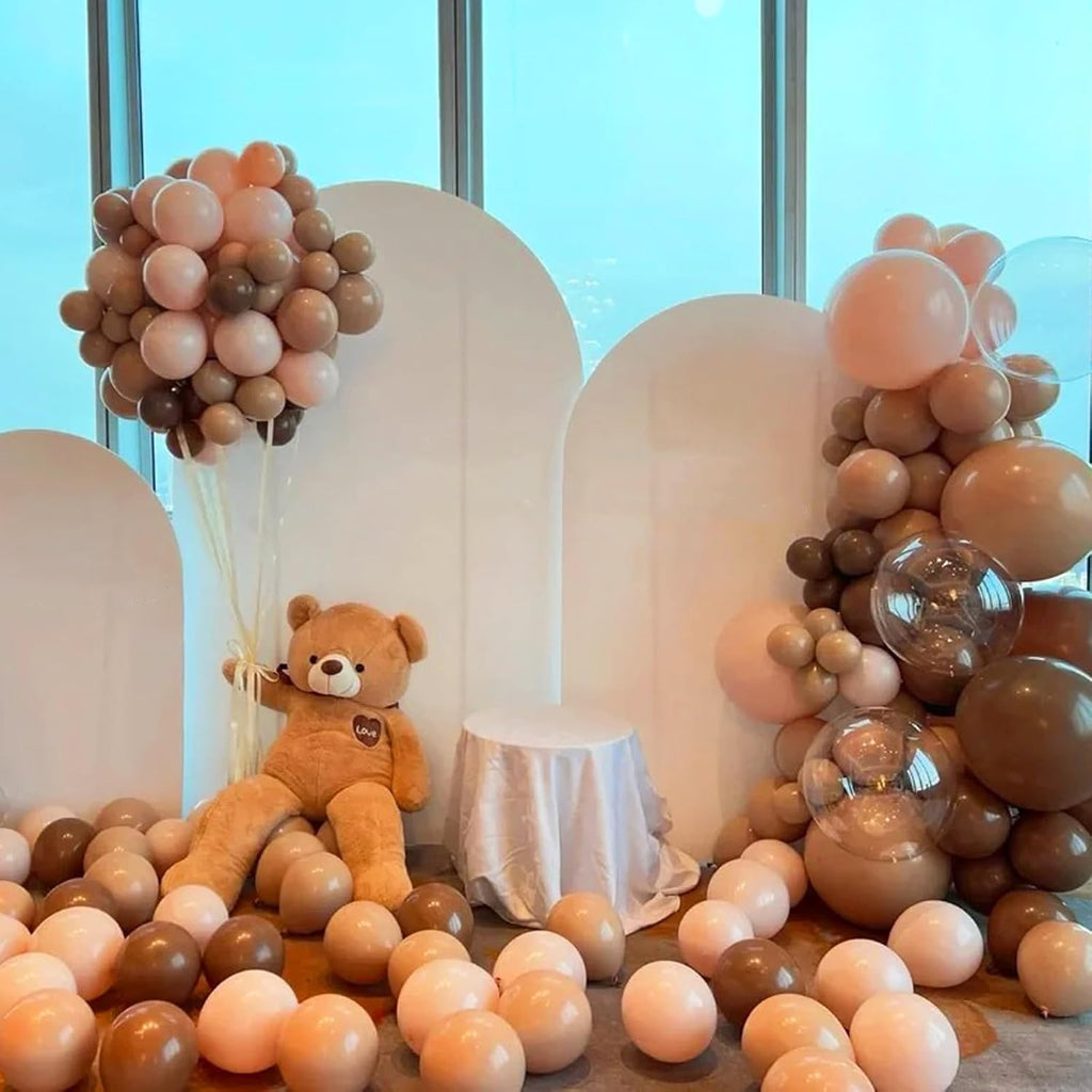 Voircoloria 12-Inch Coffee Balloons - 105pcs Latex Party Balloons for Birthdays & Celebrations