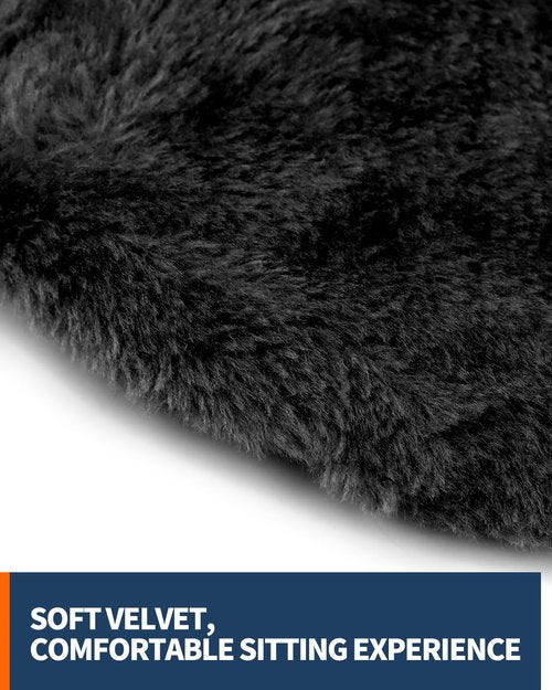Microfiber Toilet Lid Cover, Soft Velvet Toilet Cover; Absorbent, Machine Washable, Comfortable, Durable Adjustable Toilet Seat Cover Fits Most Toilet Lids (Black)