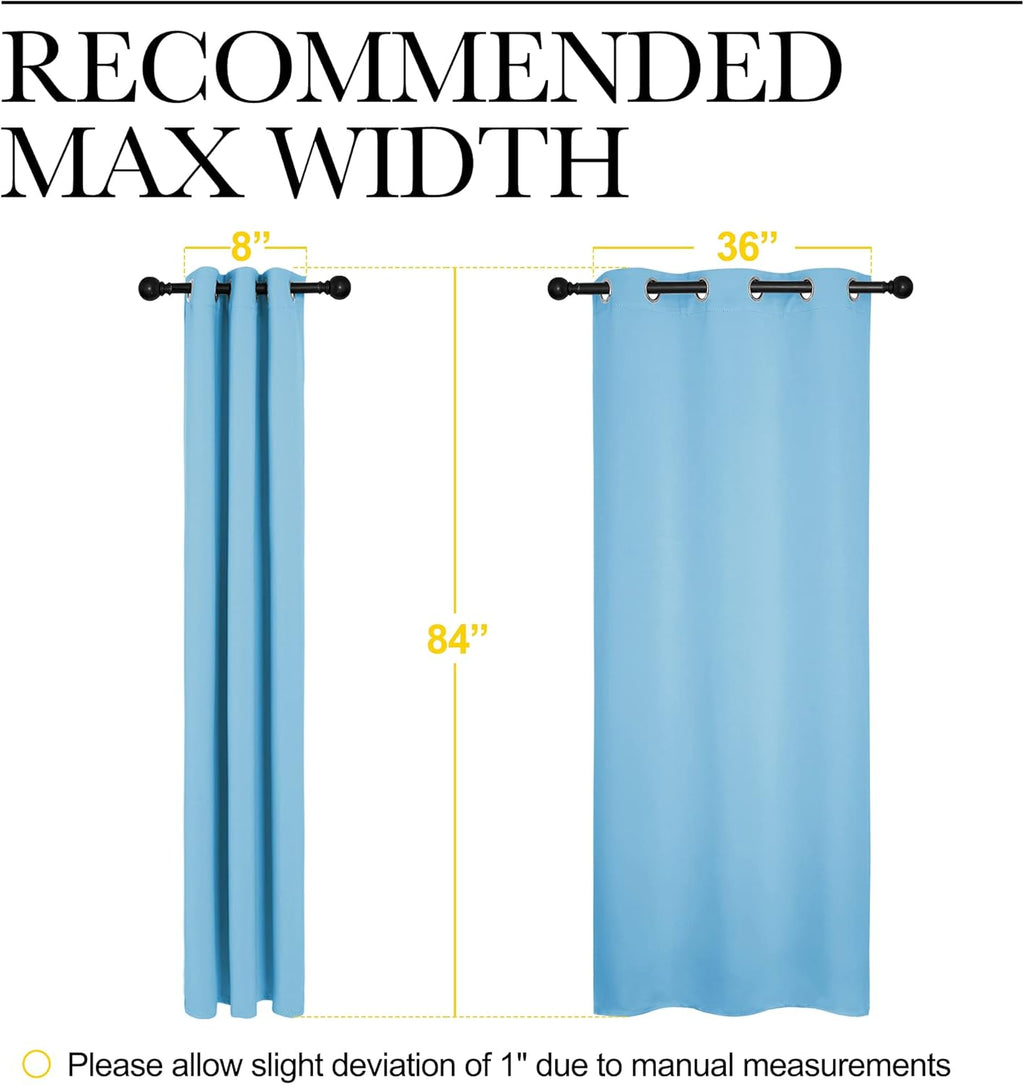 NICETOWN Blackout Window Curtains - Triple Weave Thermal Insulation | Double Panels, 42" x 84", Blue