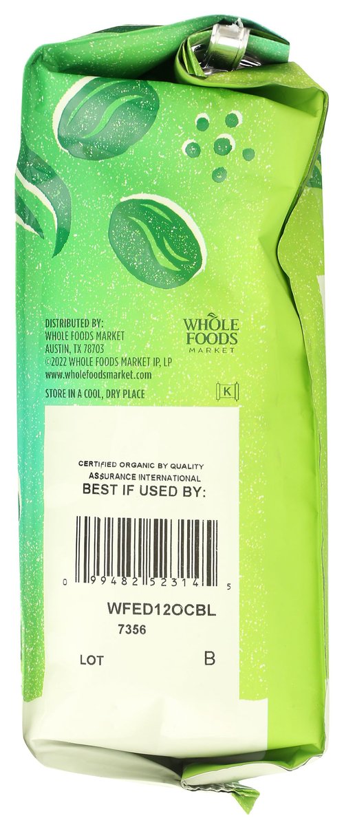 Whole Foods Market, Organic Continental Blend Ground Coffee, Medium-Light Roast, Complex & Heavy, Fruit-Tinged, 12 Ounce