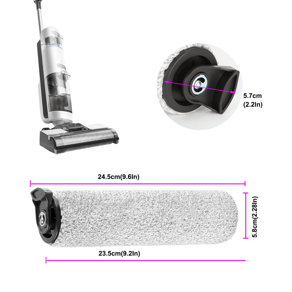 PELLYDA Roller Brush Replacement Parts Compatible with Tineco iFloor 2, iFloor 3,Floor One S3 Cordless Wet Dry Vacuum Cleaner.(iFloor Accessories Replacement Roller Brush 2 Pack)