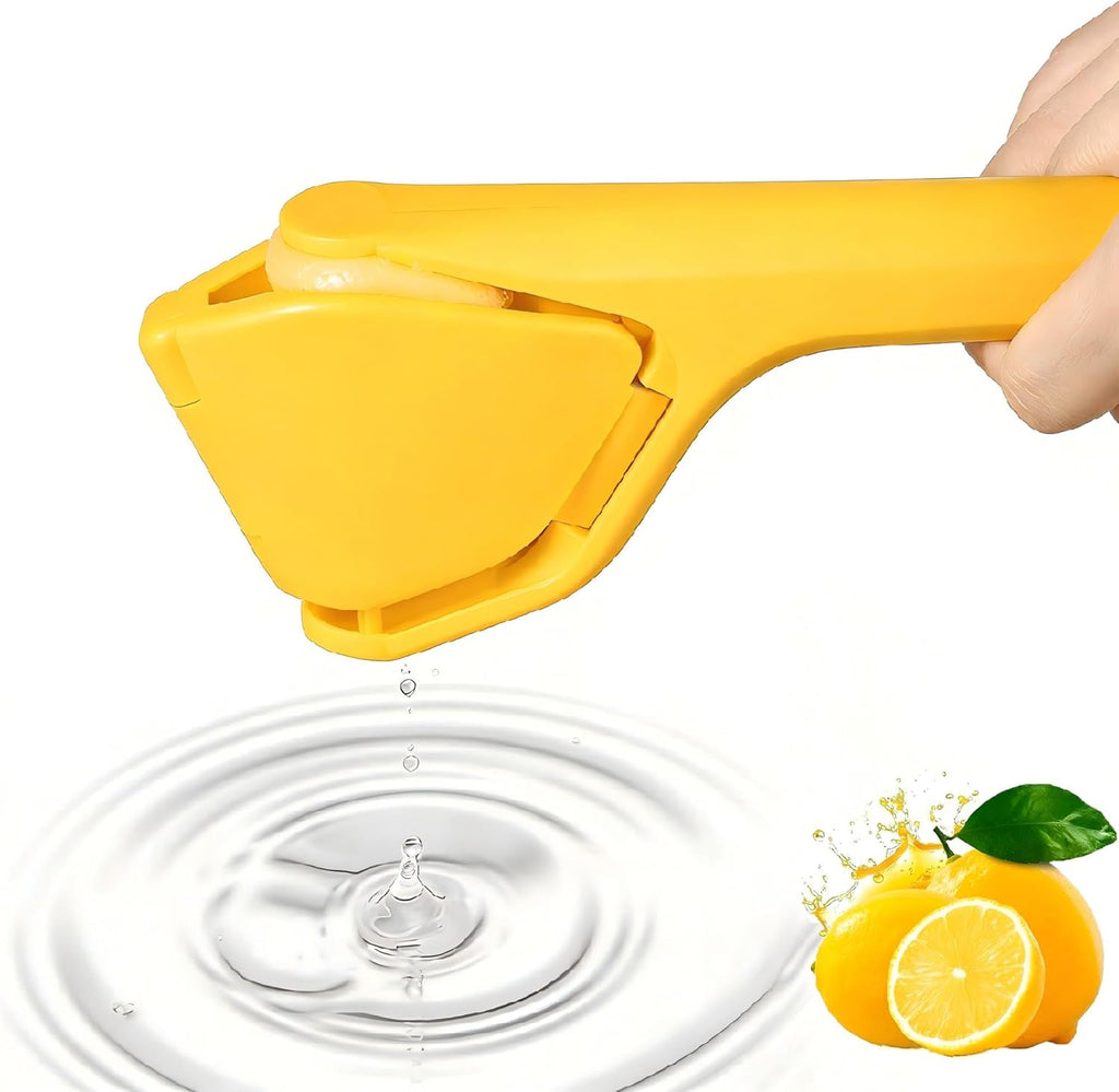 Skiennix Lemon Squeezer - Effortless Manual Citrus Juicer | Fold-Flat Design, Sturdy & Compact (Yellow)