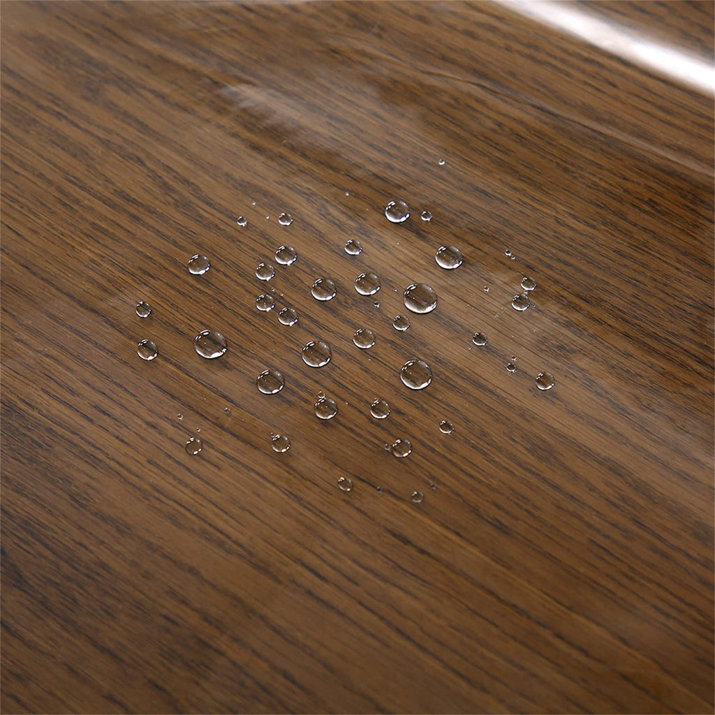 Clear Plastic Waterproof Tablecloth, Vinyl PVC Rectangle Table Cloth with Lace Macrame, Oil Spill Proof, Table Cover for Dining Tables, Parties and Holidays (Champagne, 60 x 106 Inch)