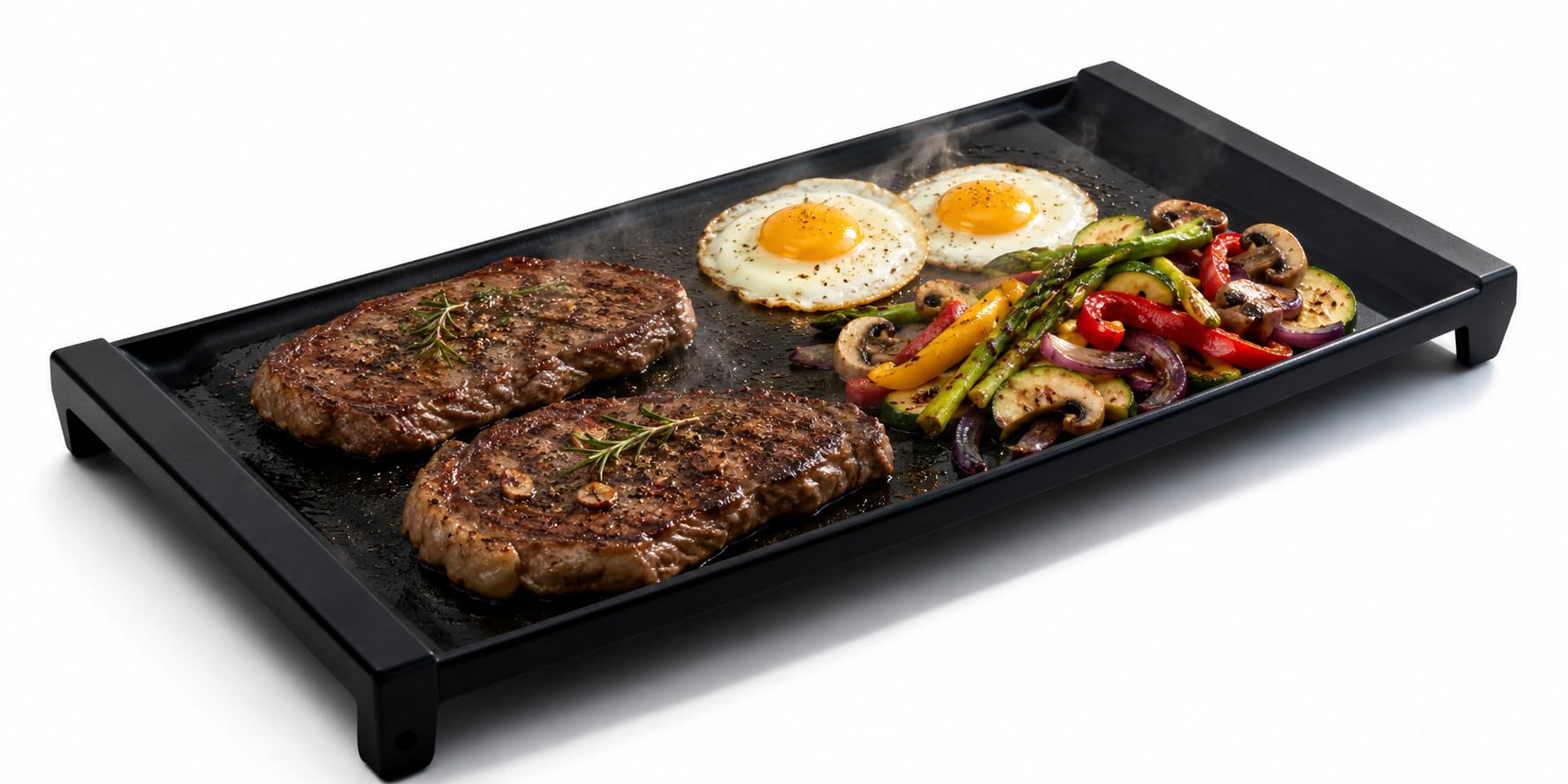 Upgraded Cast Iron Griddle for GE Gas Stove, WB31X24738 Stove Top Griddle Replacement Parts, Compatible with GE JGSS66SEL3SS JGB700SEJ4SS Gas Range, Nonstick Flat Top Grill Pan for Cooking