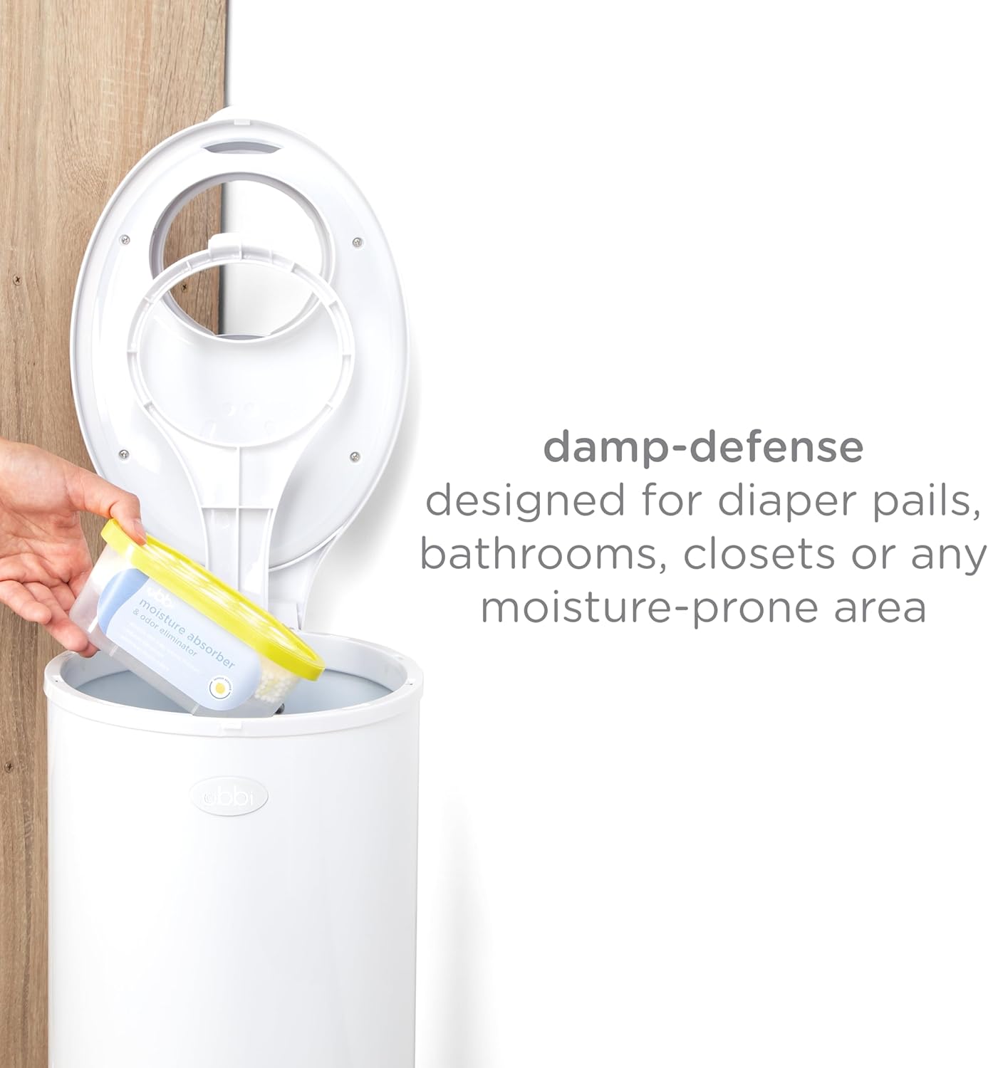 Ubbi Moisture Absorber - Odor Eliminator Tub with Lemon Scent | 3 Pack for Dampness Control