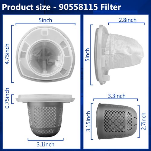 HASMX 90558115 Vacuum Pre Filter Replacement for Black and Decker Fits for CHV1410B CHV1510 CHV1410 CHV1410L BDH1220AV BDH2000L BDH2010LP