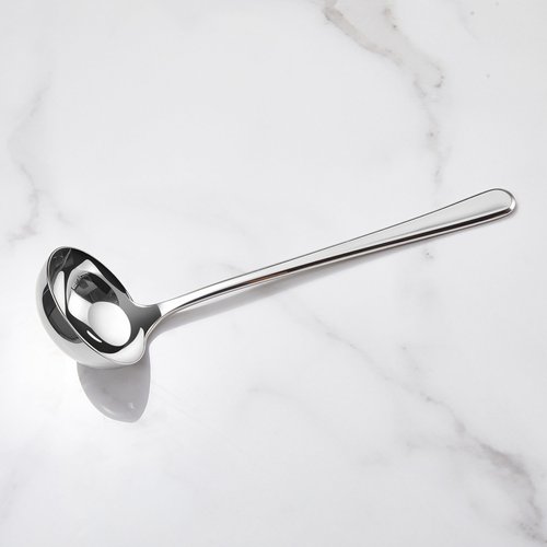 KEAWELL Premium 11" Verona Ladle, 18/10 Stainless Steel, Heavy-Duty with Deep Bowl, High-Polished Finish, Ergonomic Handle for Smooth Pouring, Dishwasher Safe (1, 11" Soup Ladle)