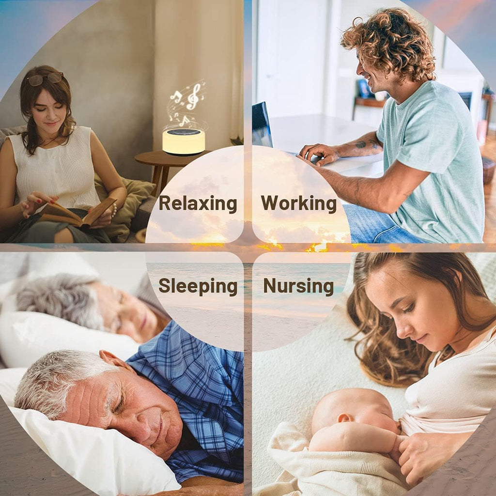 Skiennix Soother Sleep Sound Machine - 30 Soothing Sounds & 12 Color Night Lights for All Ages
