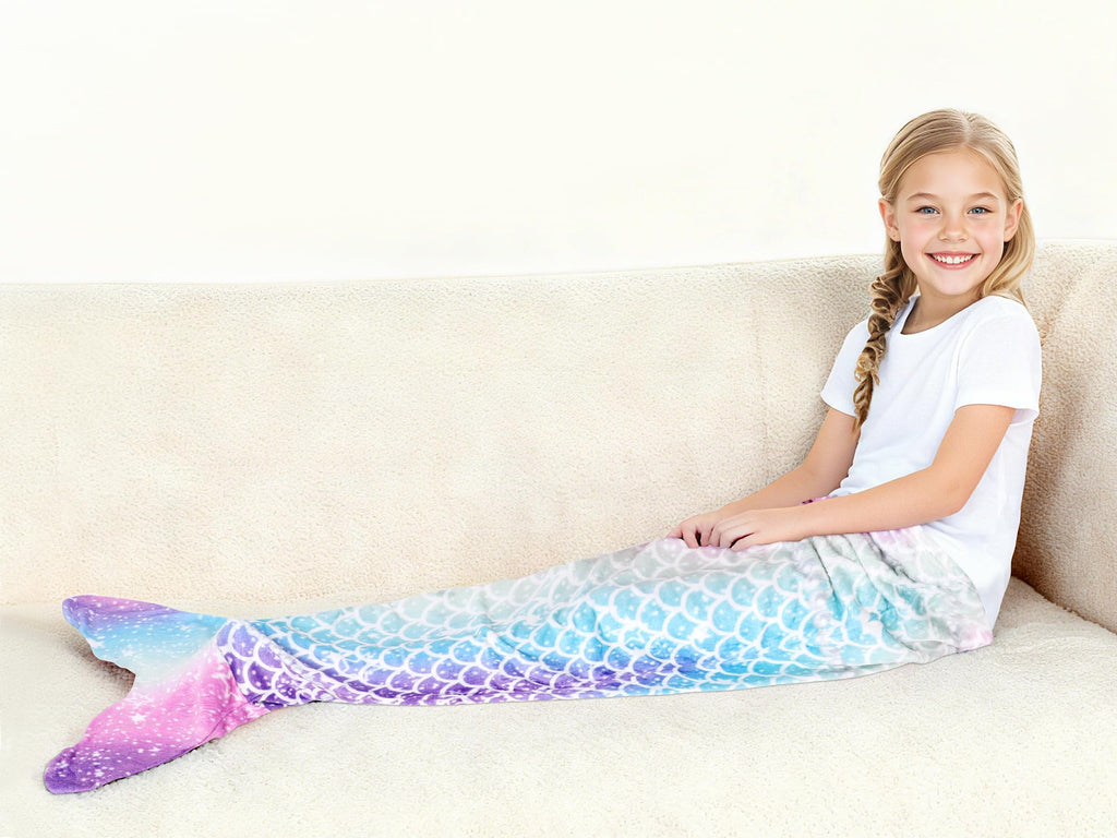 Rediar Mermaid Tail Blanket for Girls Soft Flannel Sleeping Snuggle Kids Wearable Blanket Toddler Teen Birthday Christmas Gift 3-4 4-6 7-8 10-12
