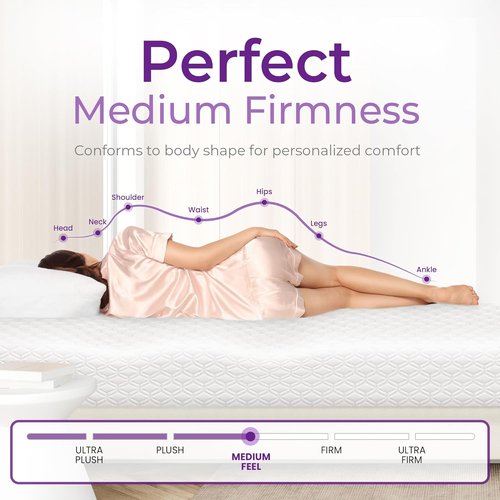 GAESTE 8-Inch Full Cooling Gel Memory Foam Mattress - Medium Firm, CertiPUR-US Certified, Pressure Relief, Removable Cover