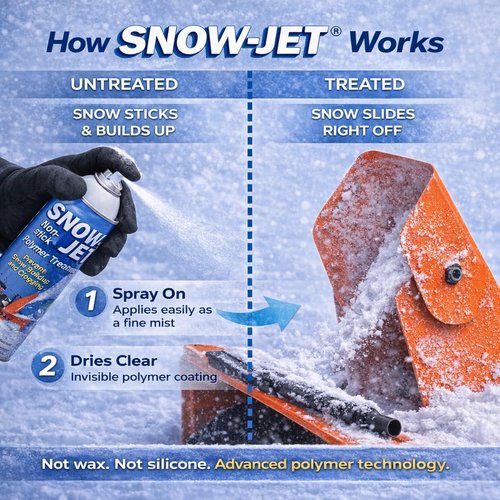 Jet Snowblower Spray - Durable Polymer Coating for Equipment Surfaces | Smooth Flow Lubricant, 11 oz