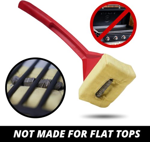 Grill Rescue BBQ Cleaning Head - Bristle-Free Grill Brush for Cast Iron & Stainless Steel Grates | Durable & Unique