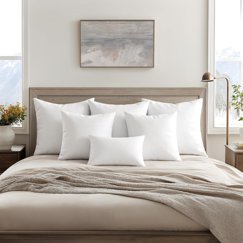 MIULEE Throw Pillow Inserts - Pack of 4, 18x18 Inch, 100% Virgin Fiber Filling for Ultimate Comfort
