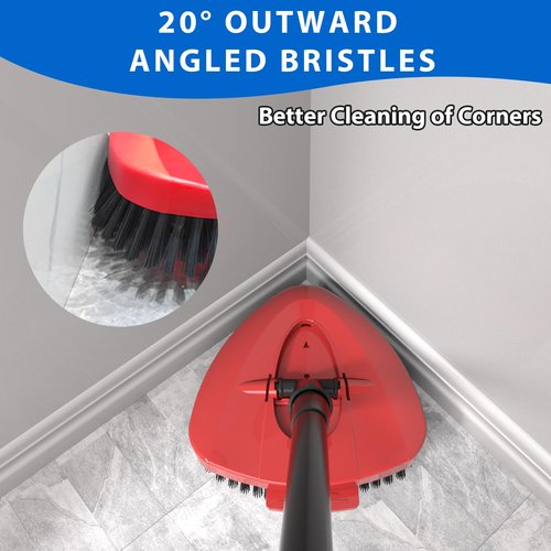 SuperAbound 2 Pack Upgraded Spin Mop Replacement Scrub Brush Heads Compatible with Ocedar EasyWring 1 Tank,Full Bristle Scrubber Replace Great for Kitchen, Bathroom, Pools,Deck Hard Floor Cleaning