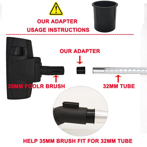 EZ SPARES 35mm to32mm & 32mm to35mm Vacuum Hose, Adapter Kit Compatible with Normal round interface Vacuum Cleaner Plastic Adaptor(2Pcs)