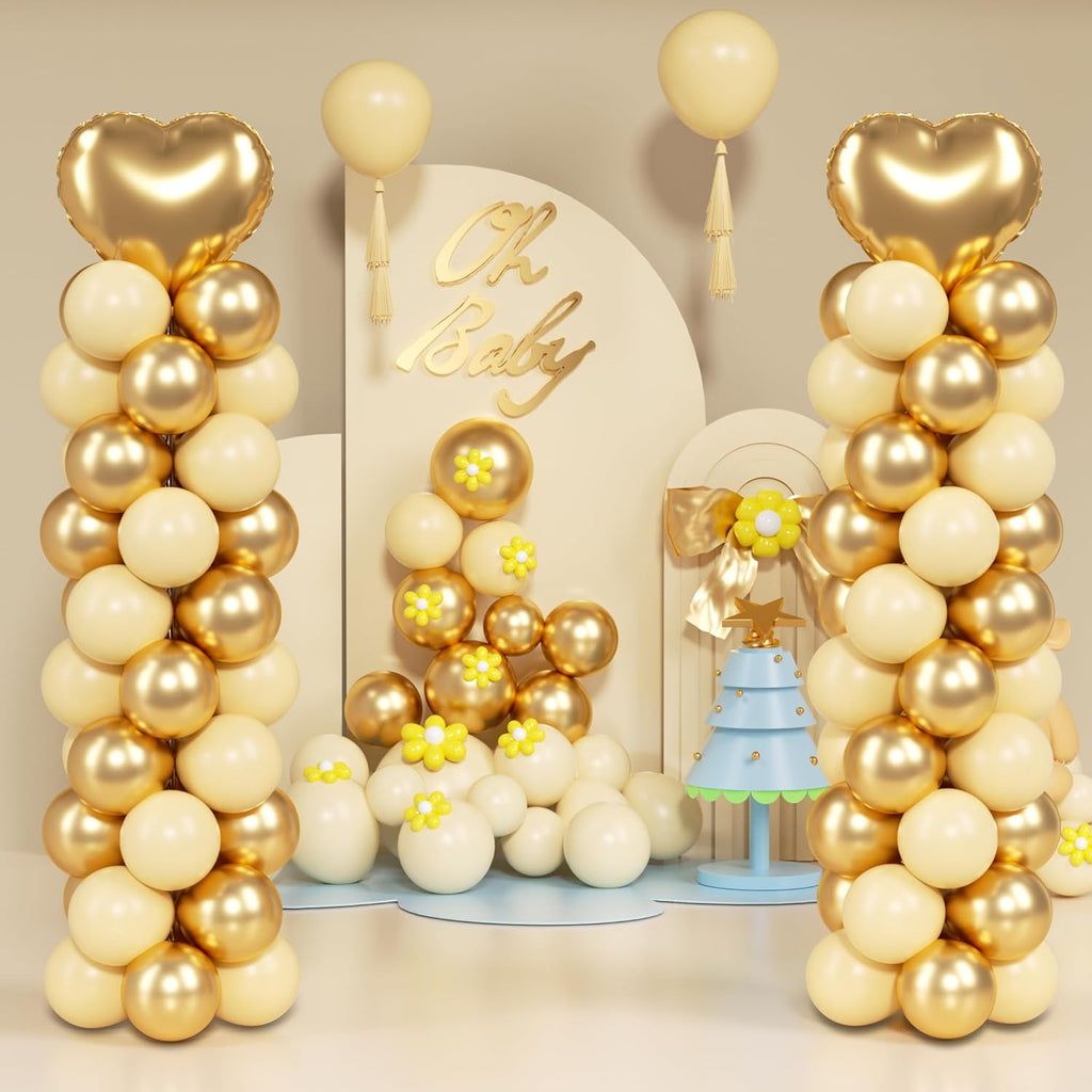 Skiennix Balloon Column Stand Kit - 7 Feet Adjustable Metal Tower for Graduation, Wedding & Party Decor